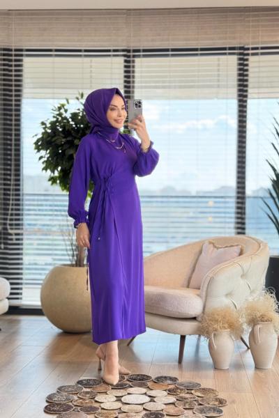 2307 Jülide Elbise Mor