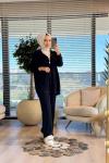 2319 Kapşonlu Önü Fermuarlı Takım Siyah