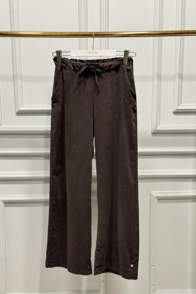2773-2 Beli Bağcıklı Pantolon Kahve