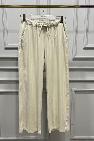 2773-2 Beli Bağcıklı Pantolon Bej