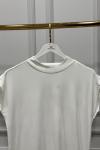 2948 Yüksek Yaka Kolsuz İçlik Ekru
