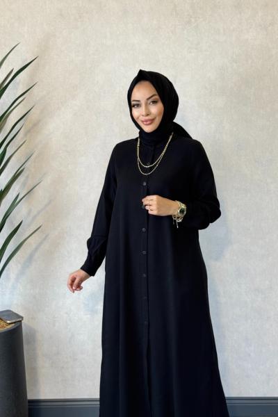3115 Tencel Uzun Takım Siyah
