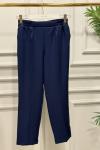 3229 Beli Lastikli Pantolon Lacivert