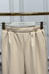 3229 Beli Lastikli Pantolon Bej