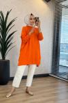 3399 Yarasa Triko Tunik Oranj