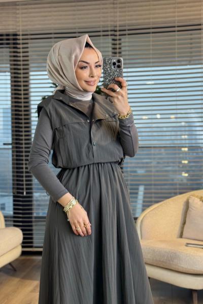 34364 Çıkma Yelekli Spor Takım Haki