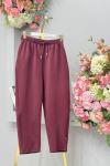 35800 Kesik Detaylı Konik Pantolon Bordo