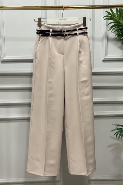 3663 Yüksek Bel Pantolon Taş