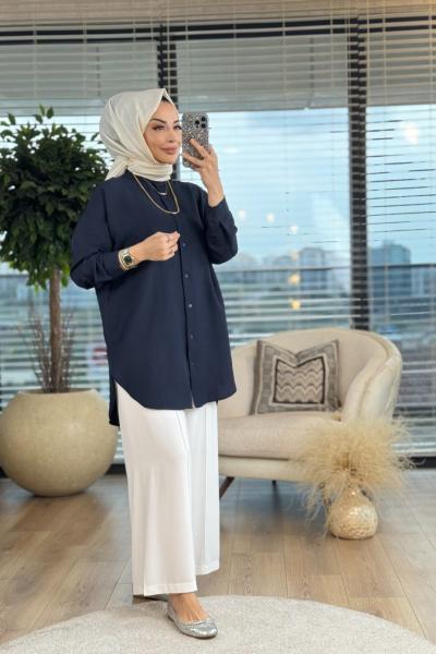 4008 Ada Gömlek Gece Mavi