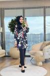 4016-1 Ege Yellow Stone Tunik Siyah