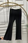 4025 Scuba Crep İspanyol Paça Pantolon Siyah