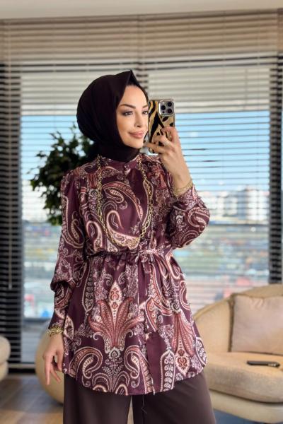 4074 Sofia Tunik Kahve