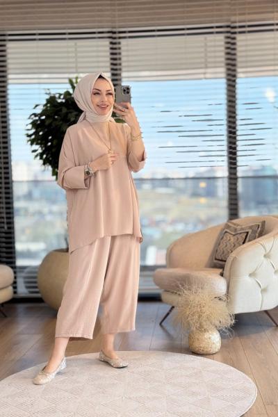 4119 Feriha Takım Bej