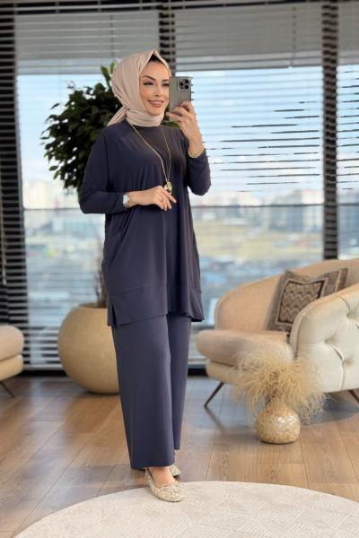 5015 Yanları Cepli Sandy Takım Antrasit