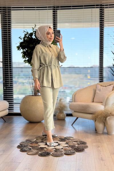 5136 Beli Parça Ve Bagcıklı Takım Çağla