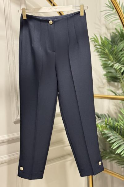 5566 Paradise Paça Düğmeli Pantolon Lacivert