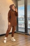 7015 Fitilli Vanezia Triko Tunik Kahve