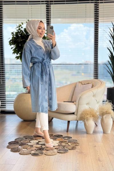 7262 Kot Kimono Mavi