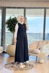 7355 Kot Yelek Etekli Takım Siyah