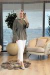 7465 Oysho Kolları Bağcıklı Tunik Haki