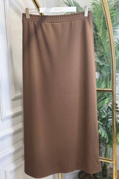 792 Krep Lastikli Kalem Etek Kahve