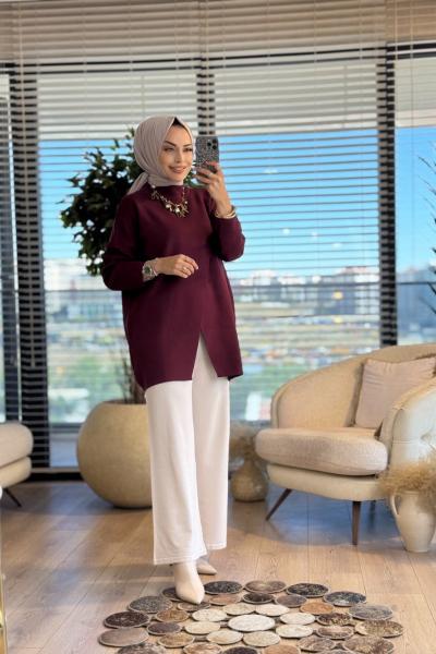 MRW1559 Makas Triko Tunik Bordo