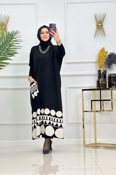 BERFİN ELBİSE-SİYAH