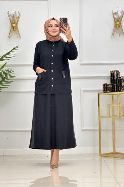 ILGIN ETEKLİ TAKIM-SİYAH