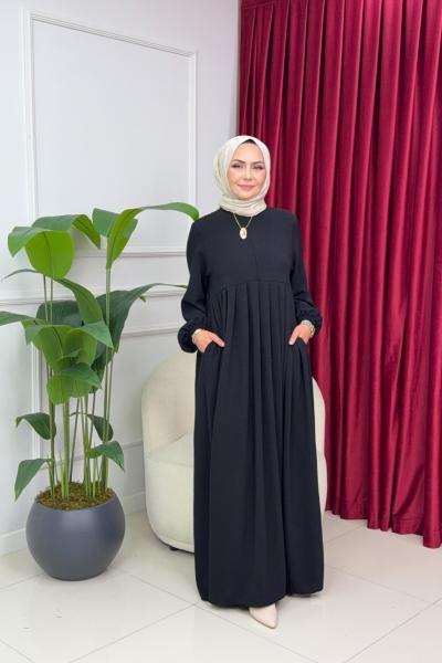 LEYLA ELBİSE - SİYAH