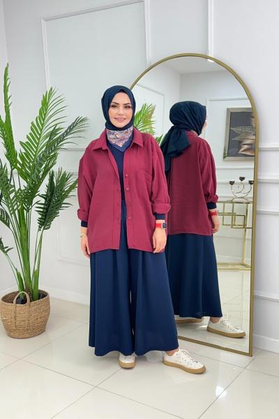 PERY GÖMLEK - BORDO