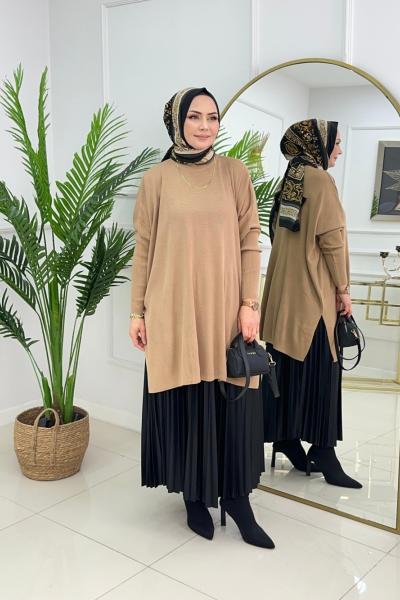 YAĞMUR TRİKO TUNİK - CAMEL