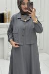 Eylül Elbise Gri